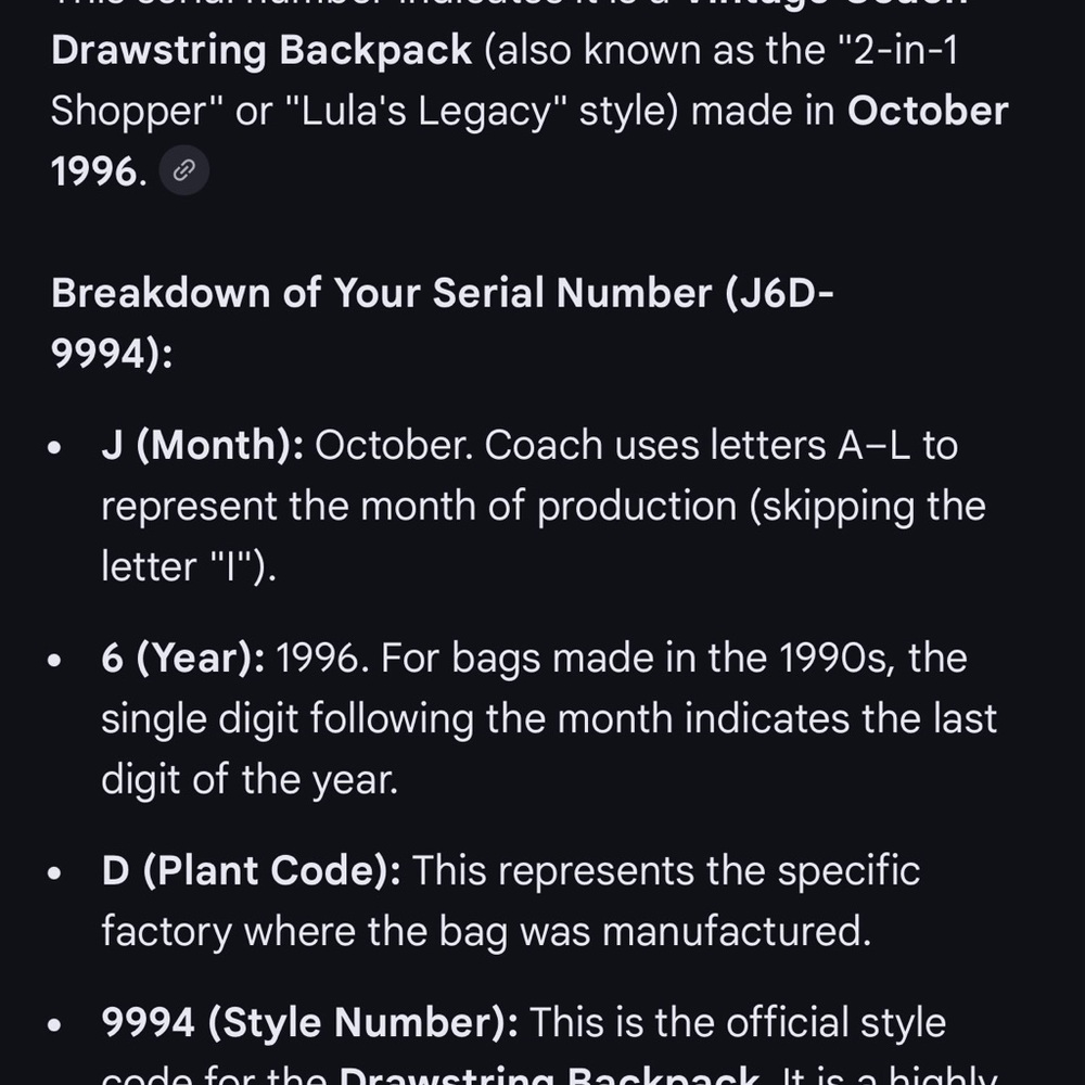 Authentic Vintage Coach Leather Drawstring Backpack in London Tan - Picture 12 of 13